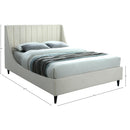 Meridian Eva Cream Velvet King Bed IMAGE 8
