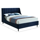 Meridian Eva Navy Velvet King Bed IMAGE 8
