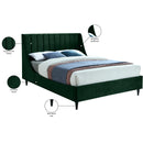 Meridian Eva Green Velvet Queen Bed IMAGE 9