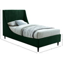 Meridian Eva Green Velvet Twin Bed IMAGE 8