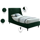 Meridian Eva Green Velvet Twin Bed IMAGE 9