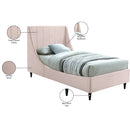 Meridian Eva Pink Velvet Twin Bed IMAGE 9