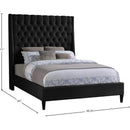 Meridian Fritz Black Velvet Full Bed IMAGE 10
