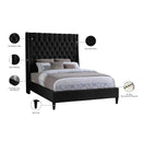 Meridian Fritz Black Velvet King Bed IMAGE 11