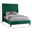Meridian Fritz Green Velvet King Bed IMAGE 10