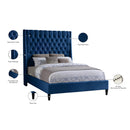 Meridian Fritz Navy Velvet King Bed IMAGE 11