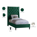 Meridian Fritz Green Velvet Twin Bed IMAGE 11