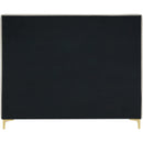 Meridian Geri Cream Velvet Full Bed IMAGE 11