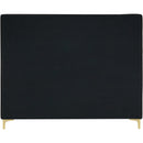 Meridian Geri Black Velvet King Bed IMAGE 11