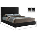 Meridian Geri Black Velvet King Bed IMAGE 15