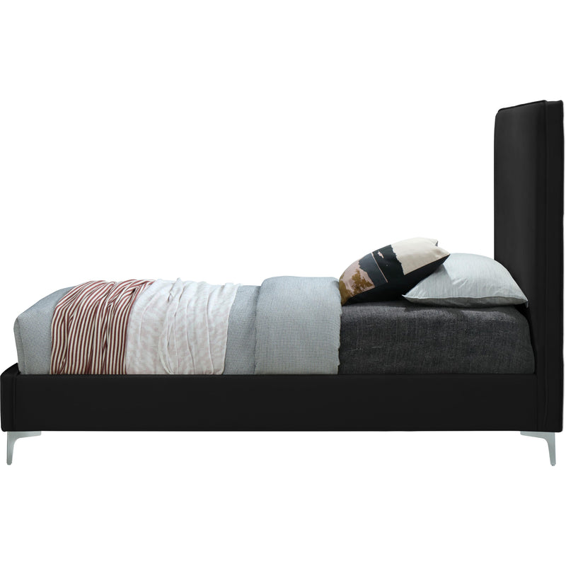 Meridian Geri Black Velvet Queen Bed IMAGE 10