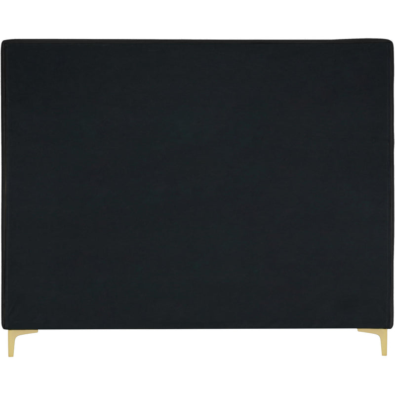 Meridian Geri Black Velvet Queen Bed IMAGE 11