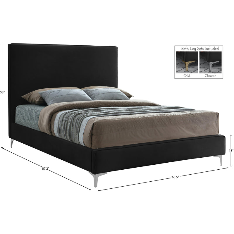 Meridian Geri Black Velvet Queen Bed IMAGE 15