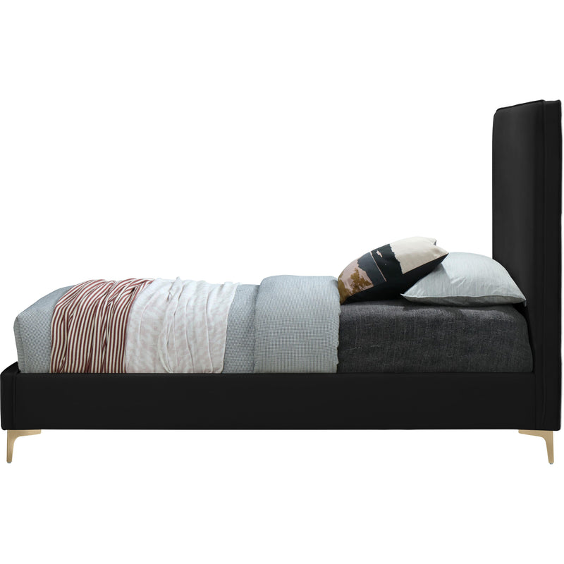 Meridian Geri Black Velvet Queen Bed IMAGE 9