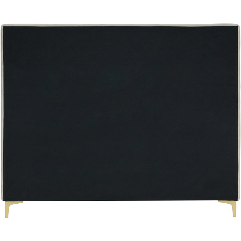 Meridian Geri Cream Velvet Queen Bed IMAGE 11