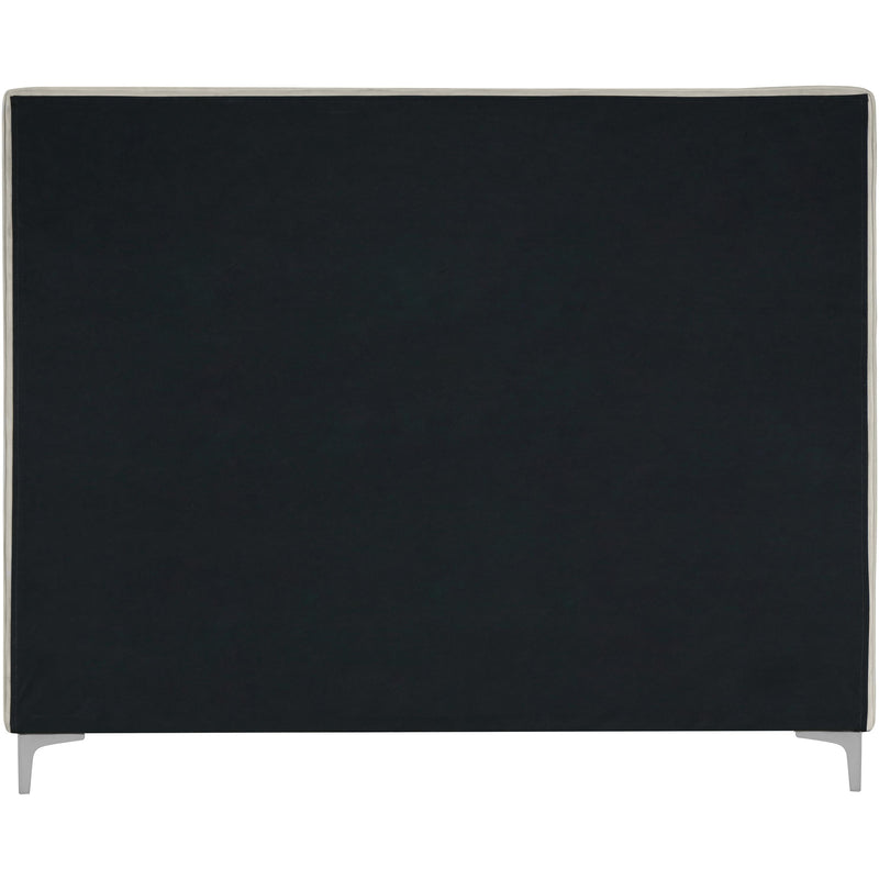 Meridian Geri Cream Velvet Queen Bed IMAGE 12