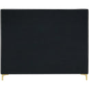 Meridian Geri Grey Velvet Queen Bed IMAGE 11