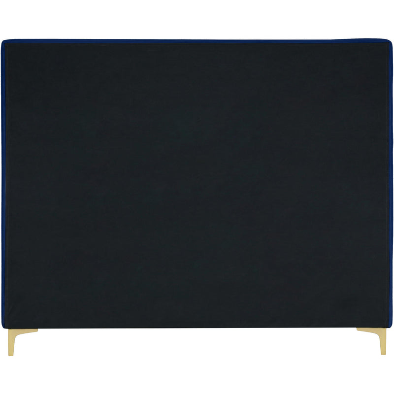 Meridian Geri Navy Velvet Queen Bed IMAGE 11