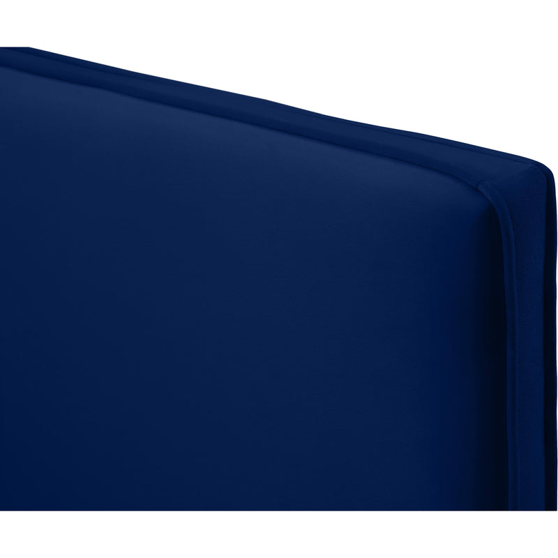 Meridian Geri Navy Velvet Queen Bed IMAGE 13