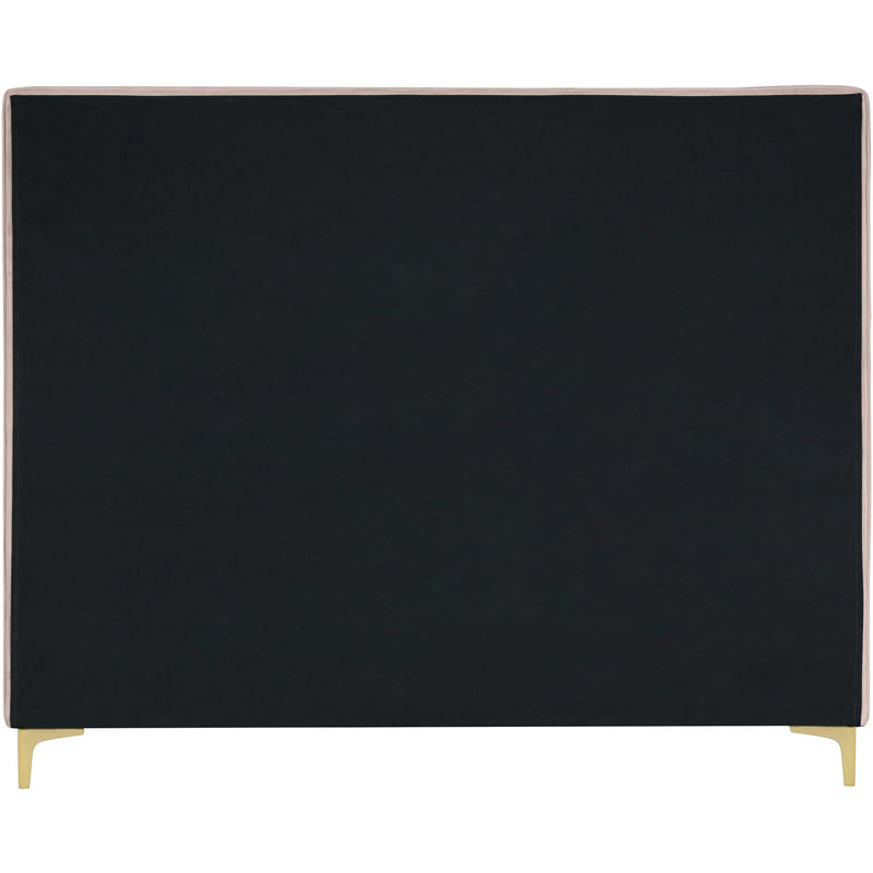 Meridian Geri Pink Velvet Queen Bed IMAGE 11