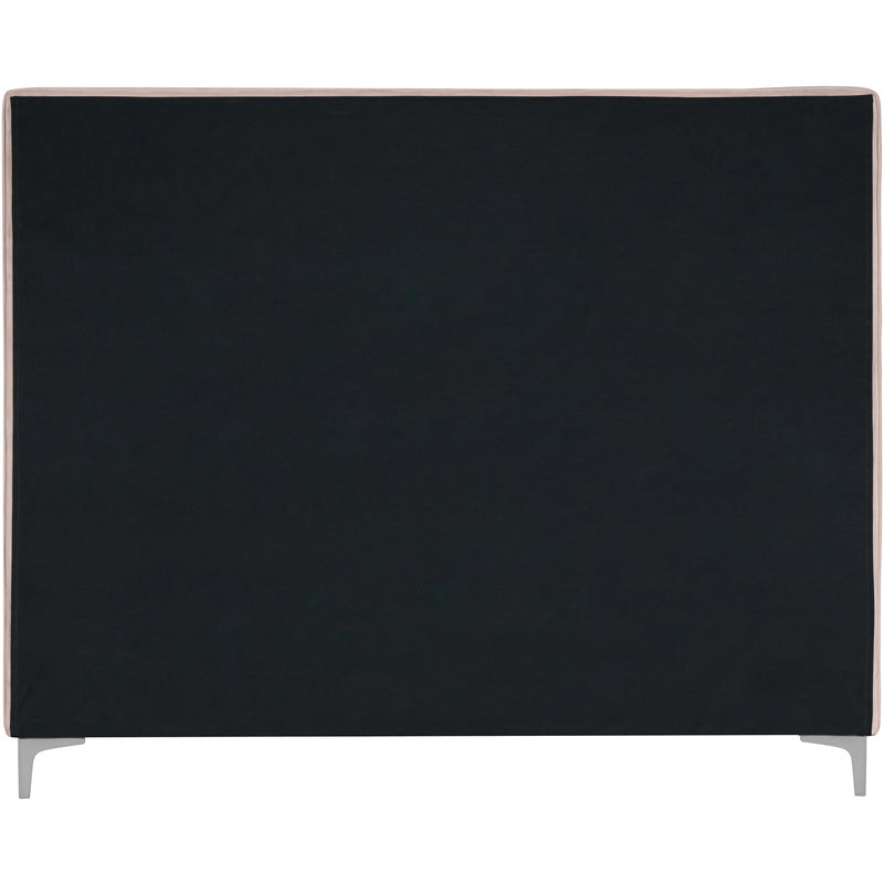 Meridian Geri Pink Velvet Queen Bed IMAGE 12