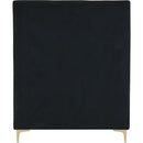 Meridian Geri Black Velvet Twin Bed IMAGE 11