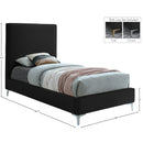 Meridian Geri Black Velvet Twin Bed IMAGE 15