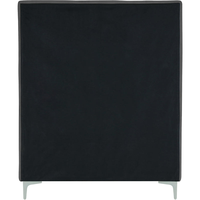 Meridian Geri Grey Velvet Twin Bed IMAGE 12