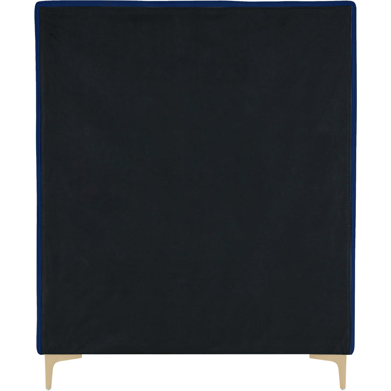 Meridian Geri Navy Velvet Twin Bed IMAGE 11
