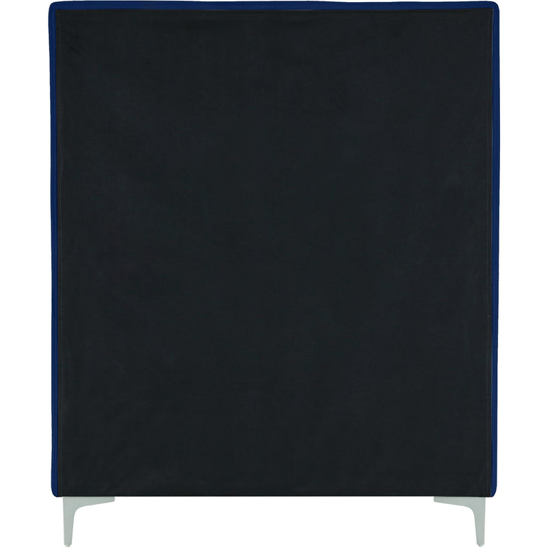 Meridian Geri Navy Velvet Twin Bed IMAGE 12