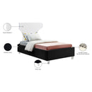 Meridian Ghost Black Velvet Twin Bed IMAGE 8