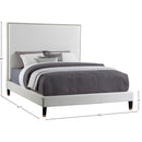 Meridian Harlie Cream Velvet Full Bed IMAGE 10