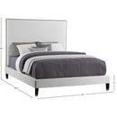 Meridian Harlie Cream Velvet King Bed IMAGE 10