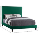 Meridian Harlie Green Velvet King Bed IMAGE 10