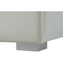 Meridian Nora Cream Velvet Full Bed IMAGE 12