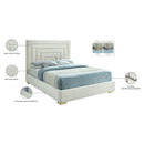 Meridian Nora Cream Velvet King Bed IMAGE 16