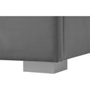 Meridian Nora Grey Velvet King Bed IMAGE 12