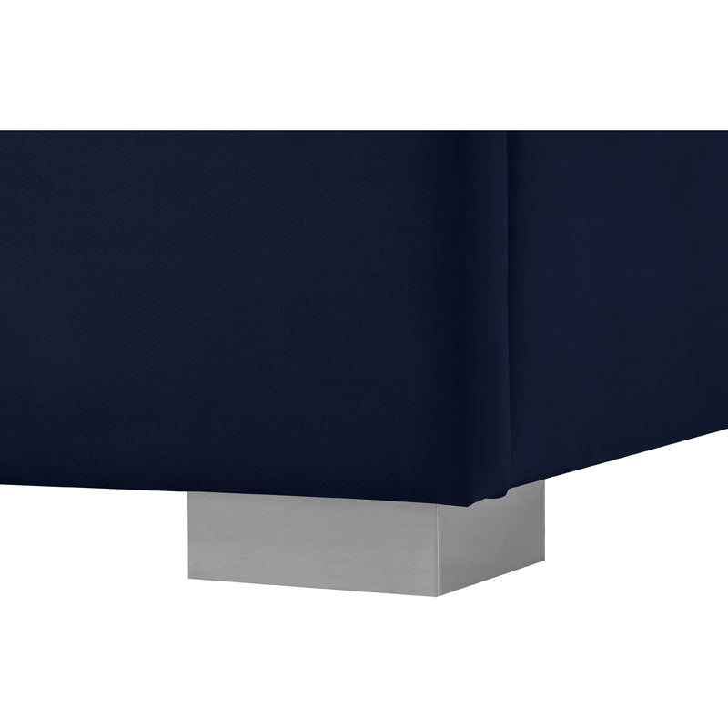Meridian Nora Navy Velvet King Bed IMAGE 12