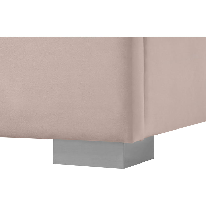 Meridian Nora Pink Velvet King Bed IMAGE 12