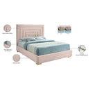 Meridian Nora Pink Velvet King Bed IMAGE 16