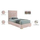 Meridian Nora Pink Velvet Twin Bed IMAGE 16