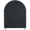 Meridian Rainbow Grey Velvet Twin Bed IMAGE 7