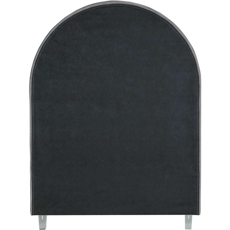 Meridian Rainbow Grey Velvet Twin Bed IMAGE 7