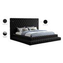 Meridian Revel Black Velvet King Bed (3 Boxes) IMAGE 9