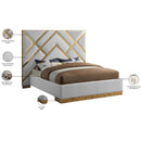 Meridian Vector White Vegan Leather King Bed IMAGE 6