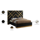 Meridian Vector Black Velvet Queen Bed IMAGE 6