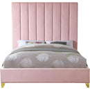 Meridian Via Pink Velvet Full Bed IMAGE 6