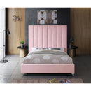 Meridian Via Pink Velvet Full Bed IMAGE 7