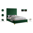 Meridian Via Green Velvet King Bed IMAGE 10