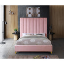 Meridian Via Pink Velvet King Bed IMAGE 8